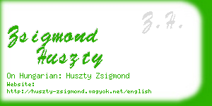 zsigmond huszty business card